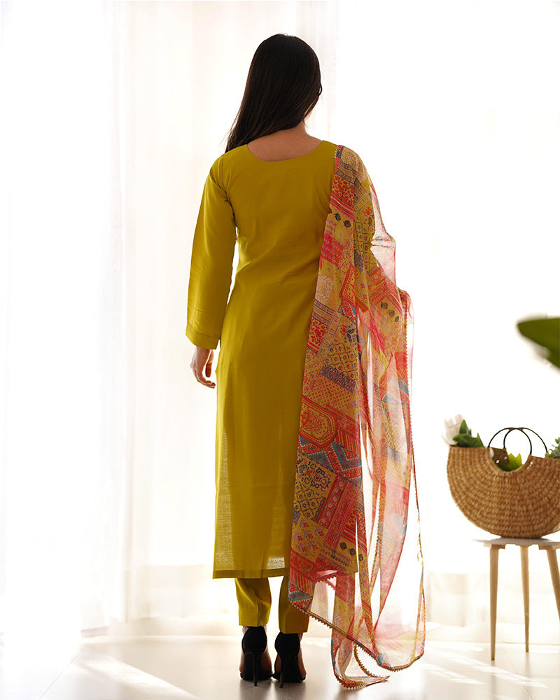 Pure Soft Heavy Viscose Ready To Wear Three Piece Kurti Suit