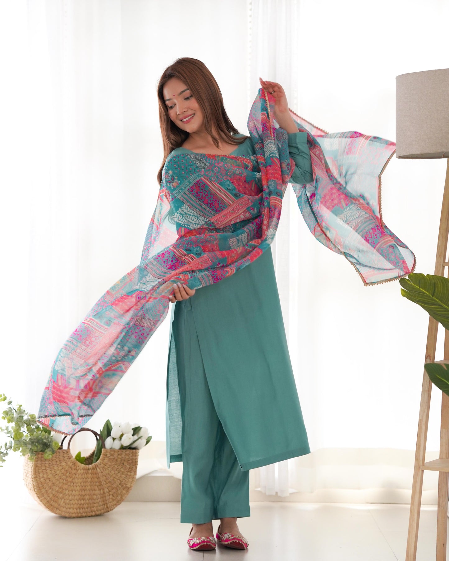 Pure Soft Heavy Viscose Ready To Wear Three Piece Kurti Suit