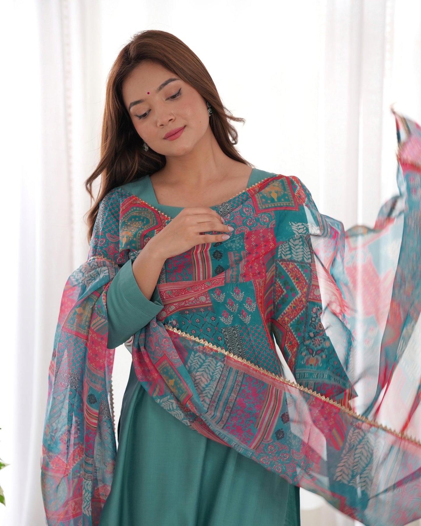 Pure Soft Heavy Viscose Ready To Wear Three Piece Kurti Suit